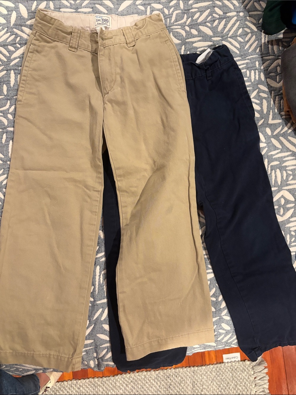 Children’s place Khaki and Navy Pull-On Chino Pants - 2 Pack